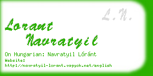lorant navratyil business card